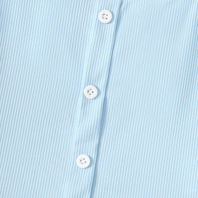 Girls Blue Butterfly Applique Puff Sleeve Top Tops