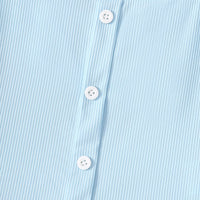 Girls Blue Butterfly Applique Puff Sleeve Top Tops