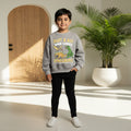 Boys Grey Dinosaur Graphics Round Neck Sweatshirt Sweatshirts & Hoodies Grey 6-7 Y