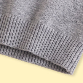 Boys Grey Jacquard V-Neck Sweater Vest Sweaters & Cardigans