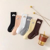 Pack of 6 Boys Multicolour Bear Applique Calf Length Cotton Socks Socks Multicolor 0-1 Y