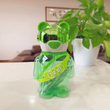 Kids Blue Bear-Shape Water Bottle with Strap