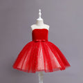 Girls sleeveless Embellished Fit & Flare Party Dress Party Dresses Red 1-2 Y 