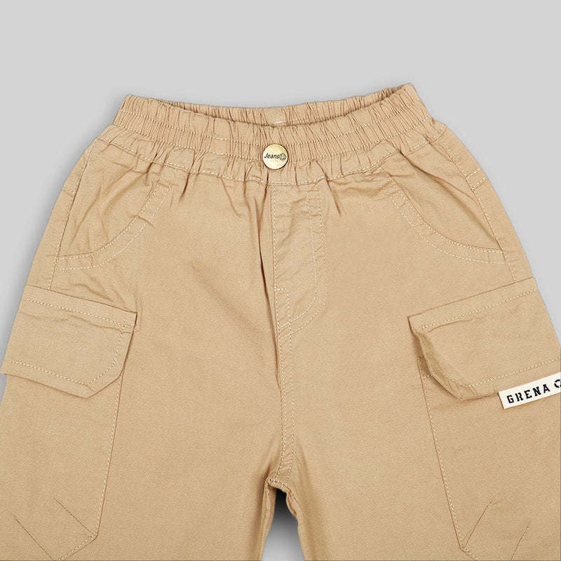 Boys Elasticated Cargo Pocket Shorts Shorts   