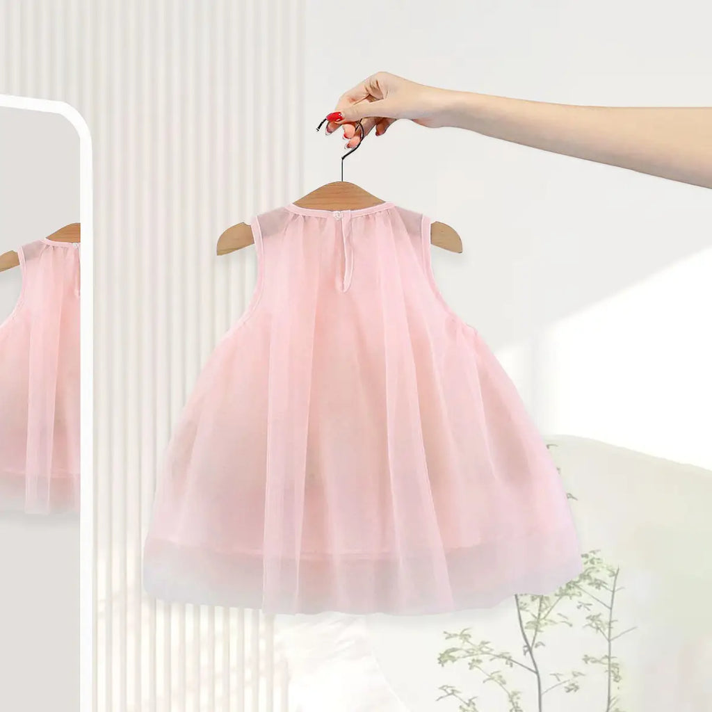 Girls Pink Bow Detailed A-Line Dress Casual Dresses