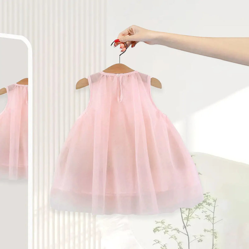 Girls Pink Bow Detailed A-Line Dress Casual Dresses