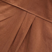 Boys Brown Long Sleeve Oversized Shirt With Pants Sets Sets
