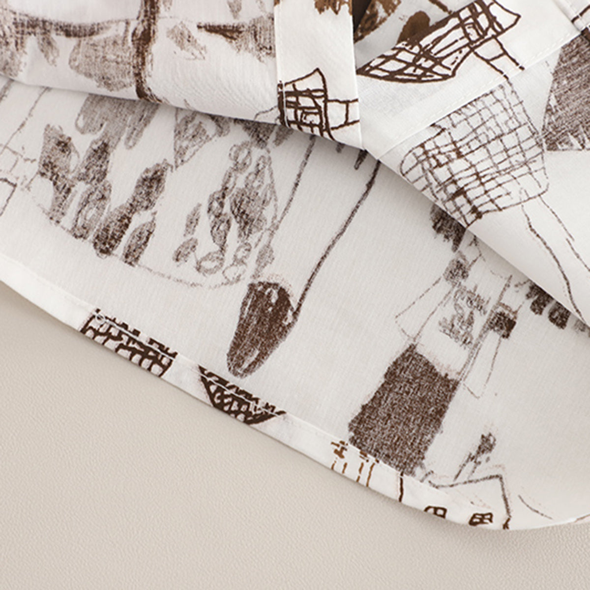 Boys Abstract Printed Short Sleeves Shirt With Brown Shorts Set 2 pc. Sets