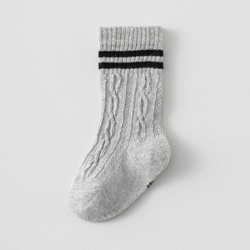 Pack of 6 Boys Multicolour Cable Knit Calf Length Socks Socks