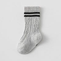 Pack of 6 Boys Multicolour Cable Knit Calf Length Socks Socks