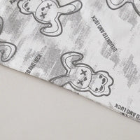 Boys Light Grey Bunny Printed Short Sleeve T-Shirt With Ripped Denim Shorts Sets 2 pc. Sets