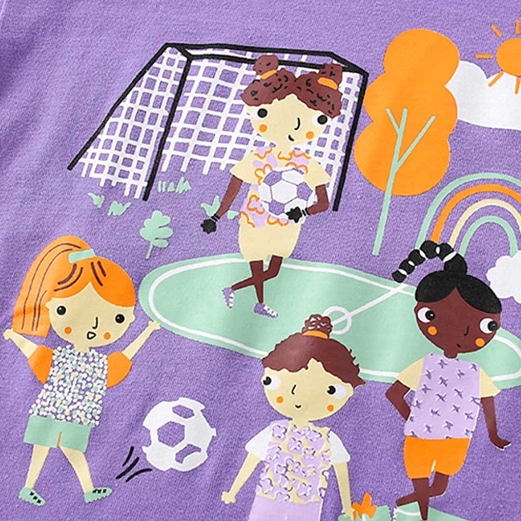 Girls Printed T-shirt with Legging Set Sets   