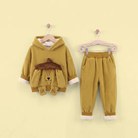 Boys Yellow Ear Applique Regular Sweatshirt With Pants Sets 2 pc. Sets Yellow 1-2 Y