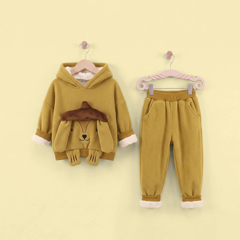 Boys Yellow Ear Applique Regular Sweatshirt With Pants Sets 2 pc. Sets Yellow 1-2 Y