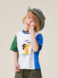 Boys Drop Shoulder Printed Casual T-shirt Tshirts   