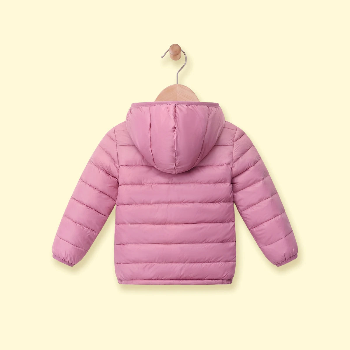 Girls Mauve Hooded Quilted Puffer Jacket Coats & Jackets