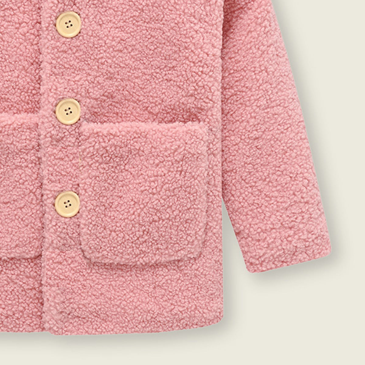 Girls Light Pink Spread Collar Tailored Jacket Coats & Jackets