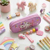 Unicorn Pencil Case with Decorative Keychain Trending Accessories