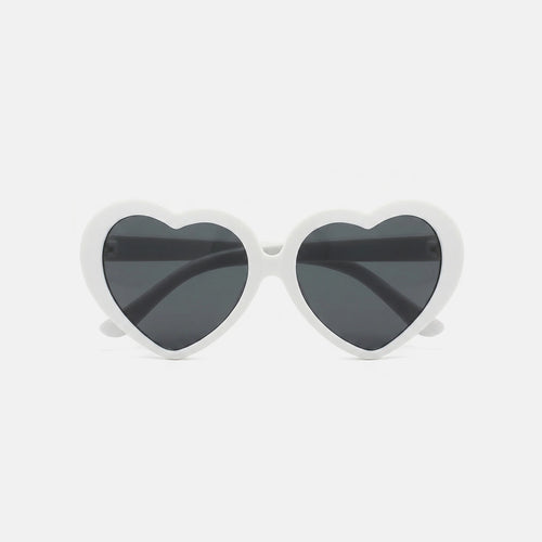 Girls White Heart Shaped Sunglasses Sunglasses