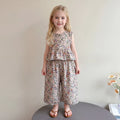 Girls Multicolor Floral Print Peplum Top With Pants Sets 2 pc. Sets Multicolor 1-2 Y