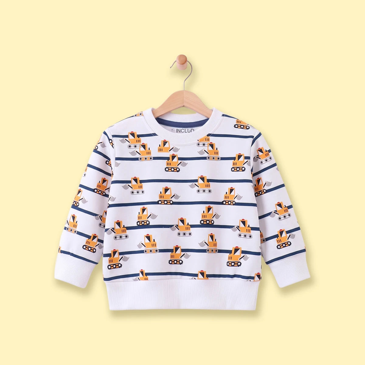 Boys White Round Neck Graphic Sweatshirt Sweatshirts & Hoodies White 1-2 Y