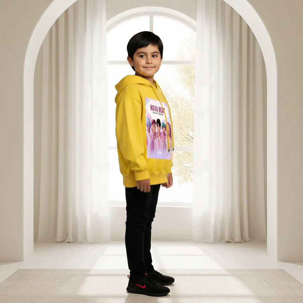 Boys Yellow K-Pop Nova -Beat Graphics Hoodie Sweatshirts & Hoodies