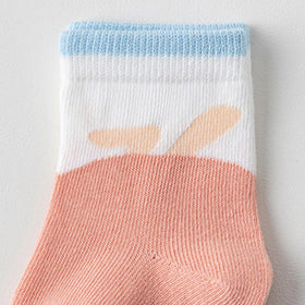 Pack of 4 Girls Multicolour Jacquard Design Ankle Length Socks Socks