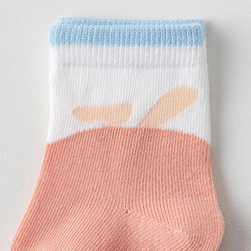 Pack of 4 Girls Multicolour Jacquard Design Ankle Length Socks Socks