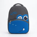 Boys Grey Cartoon Smiley Canvas School Backpack Trending Accessories Grey Onesize