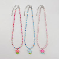 Pack Of 3 Girls Multicolour Floral Beads Necklace Sets Necklace and Chains Multicolor Onesize