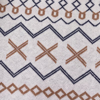 Girls Apricot Geometric Knitted Sweater Sweaters & Cardigans
