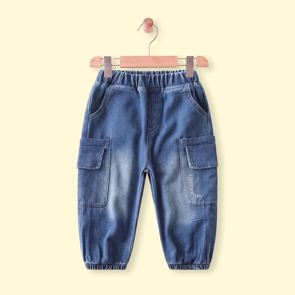 Boys Blue Elasticated Waist Denim Pants Pants Blue 1-2 Y
