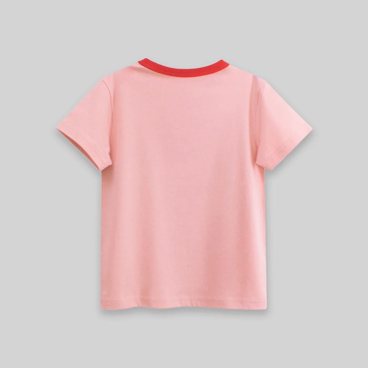 Girls Pink Typographic Print Short Sleeve T-Shirt Tshirts