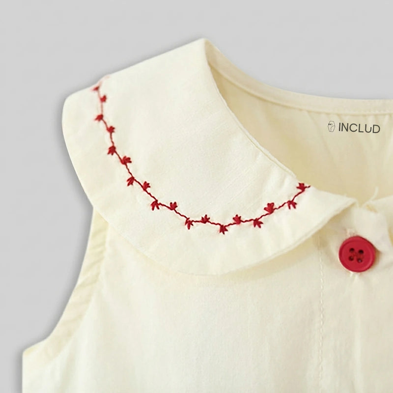 Girls Off White Hello Kitty Bow A-Line Dress Casual Dresses