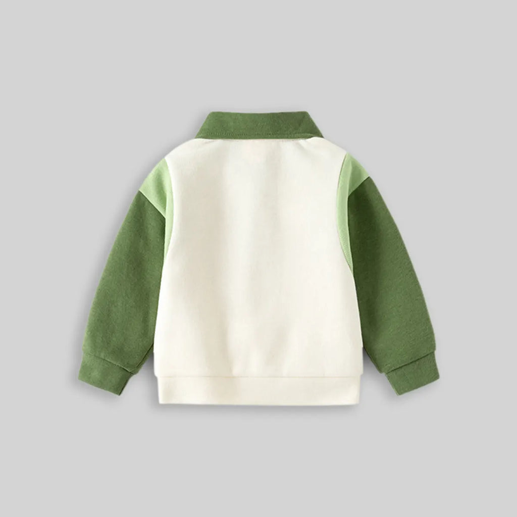 Boys Off White Typographic Embroidered Polo Sweatshirt Sweatshirts & Hoodies
