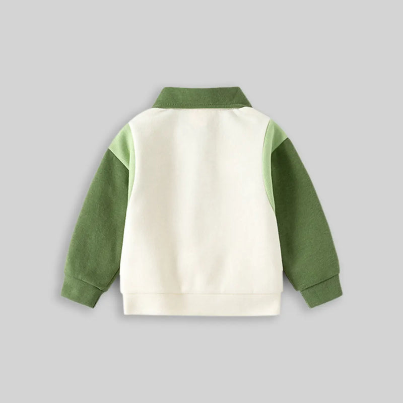 Boys Off White Typographic Embroidered Polo Sweatshirt Sweatshirts & Hoodies
