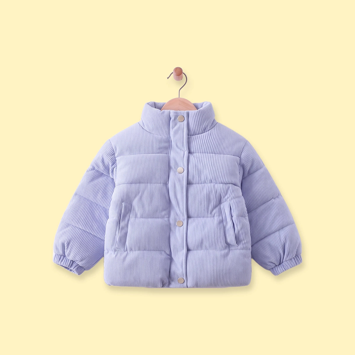 Girls Lavender Textured Long Sleeve Jacket Coats & Jackets Lavender 1-2 Y
