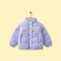 Girls Lavender Textured Long Sleeve Jacket Coats & Jackets Lavender 1-2 Y