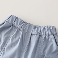 Boys Light Blue Typographic Printed Short Sleeve T-Shirt With Elasticated Shorts Sets 2 pc. Sets
