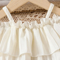 Girls White Off Shoulder Fit & Flare Dress Casual Dresses