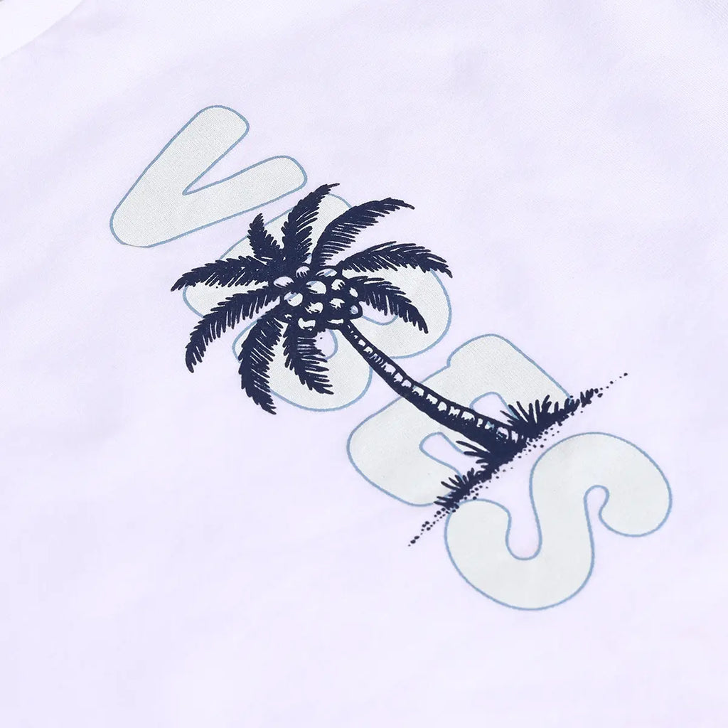 Boys Lilac Tropical Embroidered Short Sleeve Shirt With T-Shirt And Shorts Set 3 pc. Sets