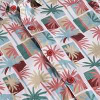Boys Brown Tropical Print Shirt With Printed T-Shirt And Twill Shorts Sets 3 pc. Sets