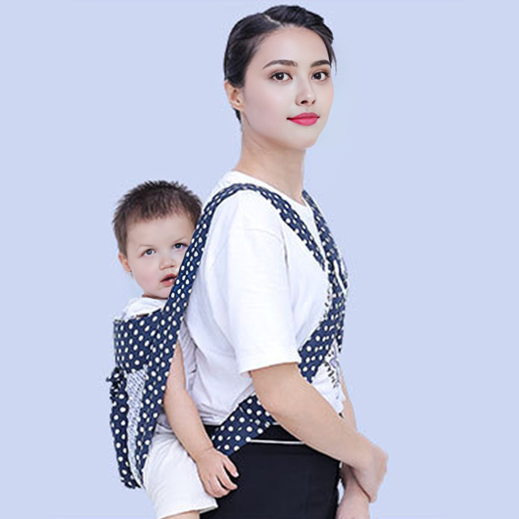 Baby Navy Blue Polka Dot Carrier with Four Clips Trending Accessories