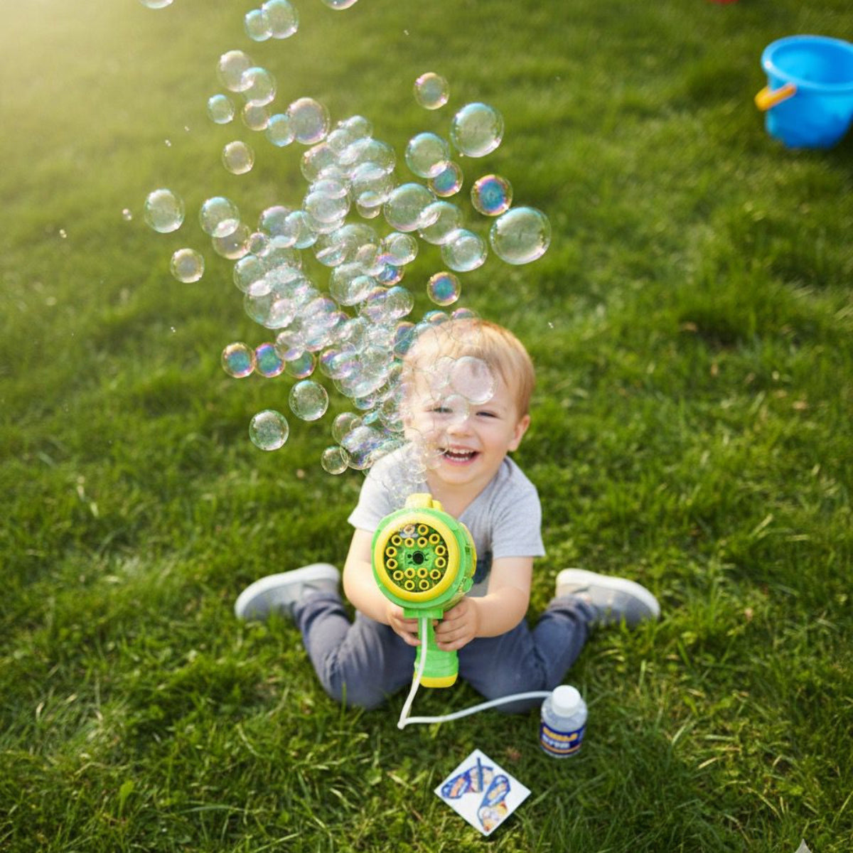 Kids Green Bubble Blaster Gun Trending Accessories
