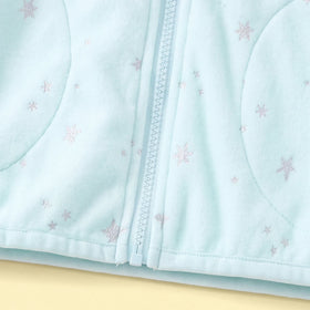 Girls Sky Blue Fleece Star Print Jacket Coats & Jackets