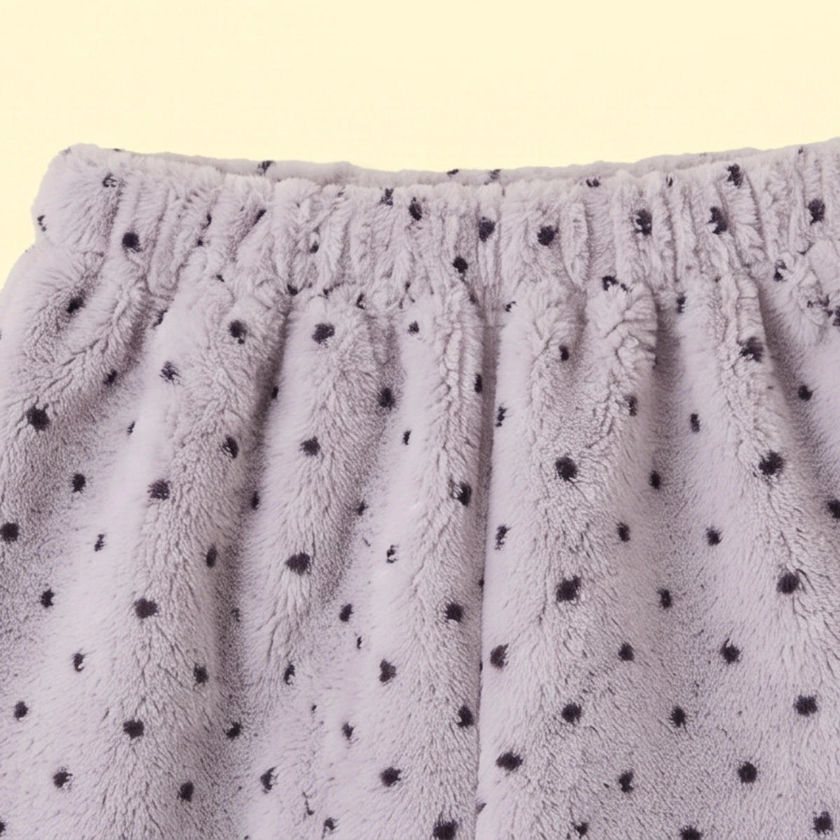 Girls Grey Polka Dot Printed Fleece Jacket & Pants Co-ord Sets Sets