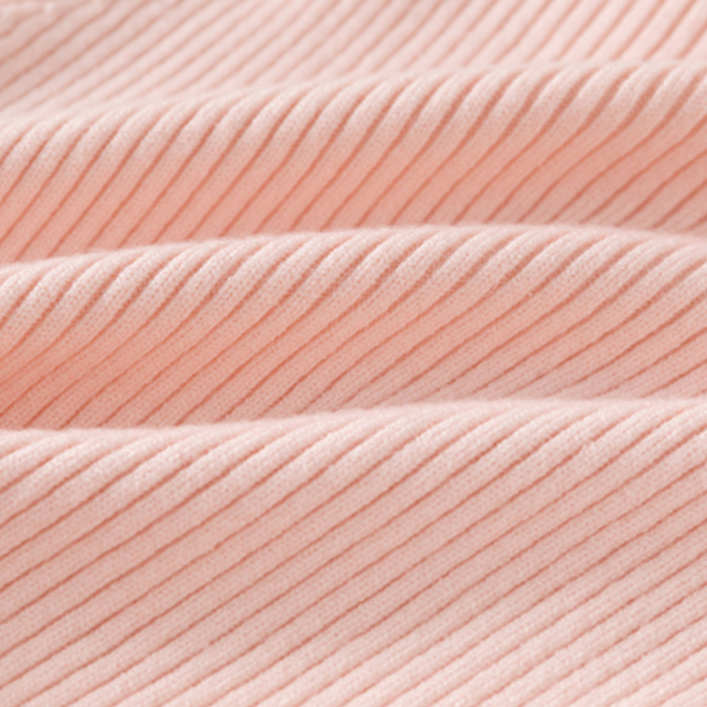 Girls Pink Self-Design Stripes Winter Polo T-Shirt Tshirts