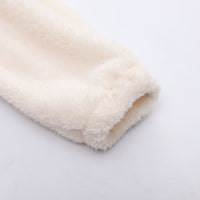 Girls Off White Fur Front Zipper Hooded Winter Jacket Coats & Jackets