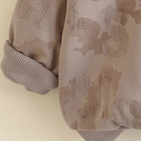 Boys Khaki Abstract Print Long Sleeve Sweatshirt With Pants Sets 2 pc. Sets