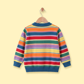 Boys Multicolour Striped Long Sleeve Cardigan Sweaters & Cardigans
